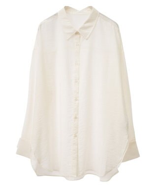 Green Parks ””とろっ””とシルキーシャツ Off White