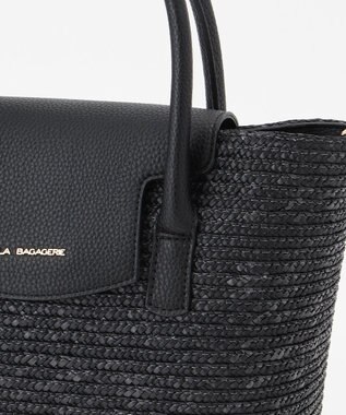 LA BAGAGERIE フラップ2WAYかごトートバッグ ブラック