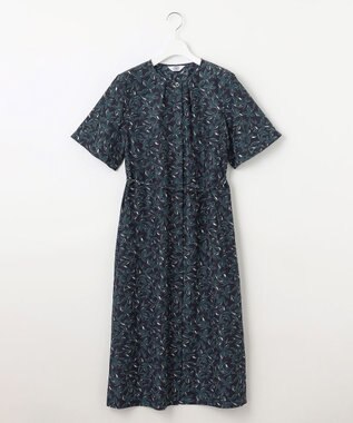 J.PRESS LADIES 【洗える】ボタニカルプリント ワンピース ネイビー系5