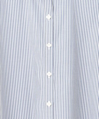 ANY SIS S 【洗える】クロップド シャツ ブルーベースストライプ