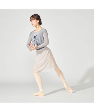 Chacott ハーフスリーブレオタード アッシュグレー