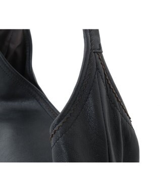 genten フェザートートバッグ　ワンショルダーバッグ クロ