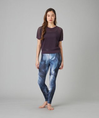 Chacott Chacott BALANCE インクアートプリントレギンス ブラックＰＴ