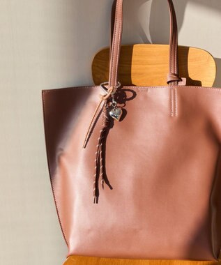 Phoebe ハートロープストラップバッグチャーム ブラウン