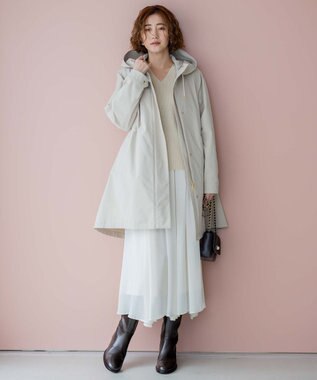 23区 S 【洗える】ウールカシミヤ Vネック ニット ベージュ系