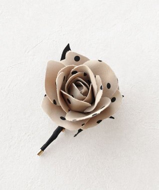 TOCCA 【アップサイクルコサージュ付き・美香＆Lovécoコラボ・数量限定・A4サイズ対応】FLOWER IN HEART BAG バッグ ベージュ×ローズ