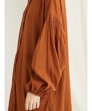 CRAFT STANDARD BOUTIQUE ウ゛ィンテージボイルソデシャーリングチュニック Orange