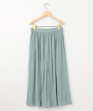 組曲 L 【春夏のNEWカラー登場】ギャザーライトデシン パンツ スモーキーグリーン系