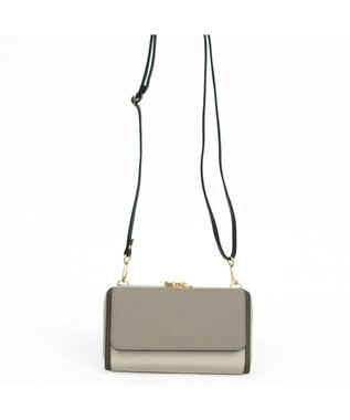 UNBILLION カシュカシュ cachecache / WEB限定カラーコンビウォレットショルダーバッグ グレー
