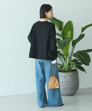 AMERICAN HOLIC 【WEB限定】サイドスリットポンチプルオーバー Black