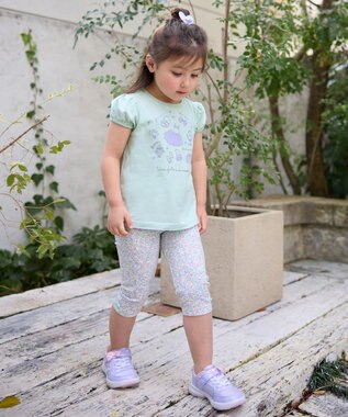 ANY KIDS 【WEB限定】7days プリント 半袖 Tシャツ ミント×コスメ