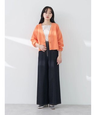 earth music&ecology フロントジップデニムパンツ One Wash