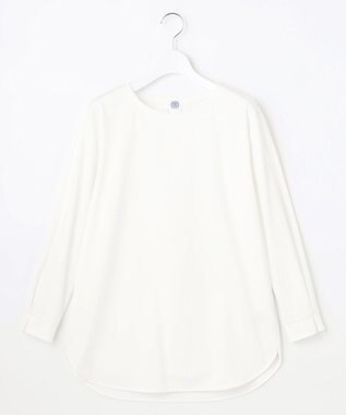 J.PRESS LADIES 【吸水速乾】プレーティングジャージー シャツテール カットソー ホワイト系