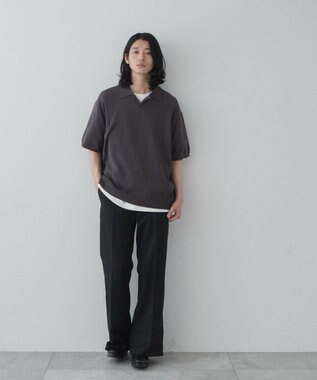 WEGO 【ユニセックス着用ITEM】ルーズフィットフレアトラウザー ブラック