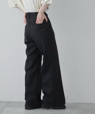 WEGO 【ユニセックス着用ITEM】ルーズフィットフレアトラウザー ブラック