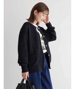 AMERICAN HOLIC エコカルットクルーネックカーディガン Navy