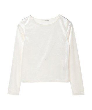 Green Parks ・ＥＬＥＮＣＡＲＥ　ＤＵＥ　ベロアクルーロングＴＥＥ Off White