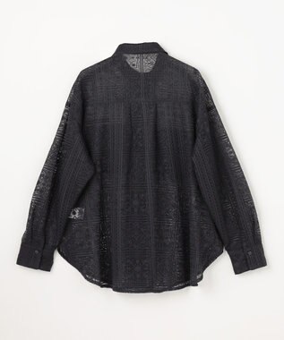 ANY L レースオーバーシャツ スレート