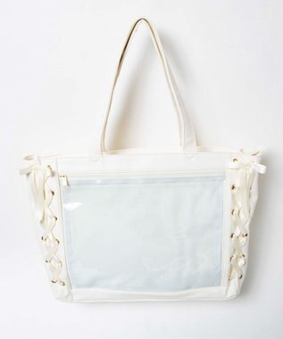 WEGO 【痛バ＆推し活グッズ】レースアップ痛バッグL ホワイト