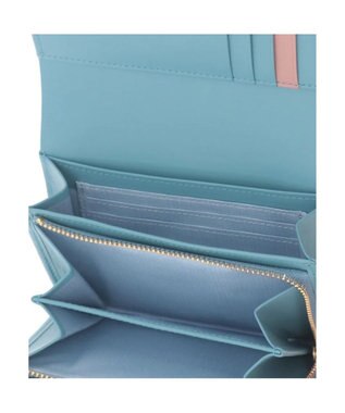 LANVIN en Bleu リュクサンブールカラー 二つ折り被せ財布 ブルー