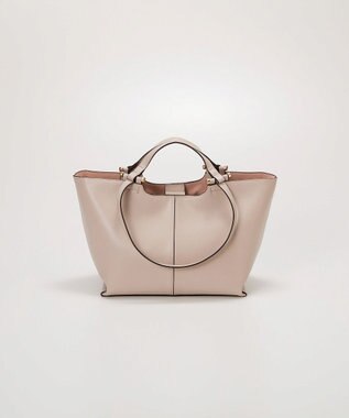 TOPKAPI 【TREASURE TOPKAPI】スムースレザー ダブルハンドル トートバッグ アイボリー