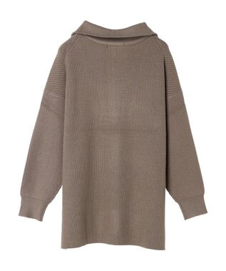 AMERICAN HOLIC バイパチハーフＺＩＰ片畦ニットプルオーバー　 Mocha