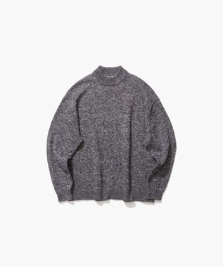 ATON BABY WOOL MOULINE | モックネックセーター - UNISEX BLACK