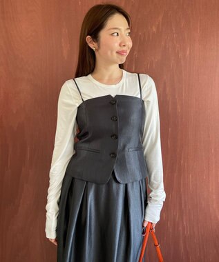 UNFILO 【STORY×UNFILOコラボ】ビスチェセットアップ 3点セット チャコール