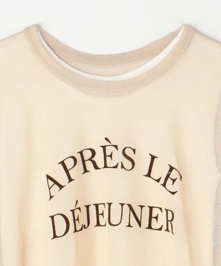 ANY L 【2SET】シアーロゴニット×タンクトップセット ライトベージュ