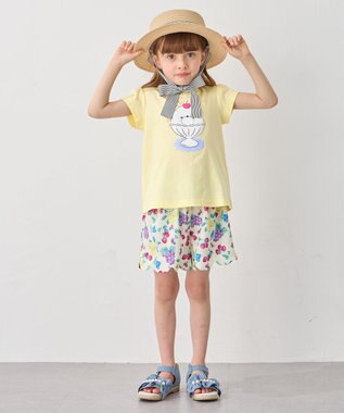 ANY KIDS 【水で色が変わる】接触冷感 しろくま ミラクルプリント Tシャツ レモン