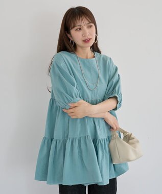 Green Parks ・ＥＬＥＮＣＡＲＥ　ＤＵＥ　ティアードチュニック Green