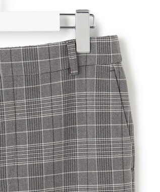 23区 【Oggi掲載/洗える】ウォームストレッチ チェック テーパード パンツ グレーチェック