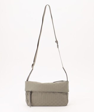 Y'SACCS はっ水ドットジャカード リサイクルレザーコンビ ショルダー グレージュ