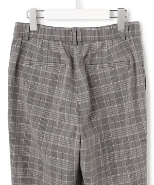 23区 【Oggi掲載/洗える】ウォームストレッチ チェック テーパード パンツ グレーチェック