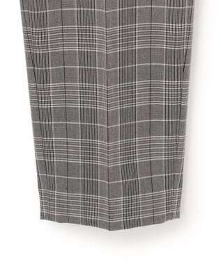 23区 【Oggi掲載/洗える】ウォームストレッチ チェック テーパード パンツ グレーチェック