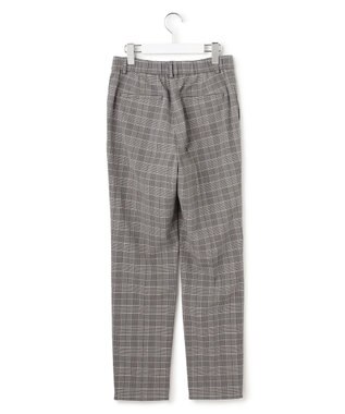 23区 【Oggi掲載/洗える】ウォームストレッチ チェック テーパード パンツ グレーチェック