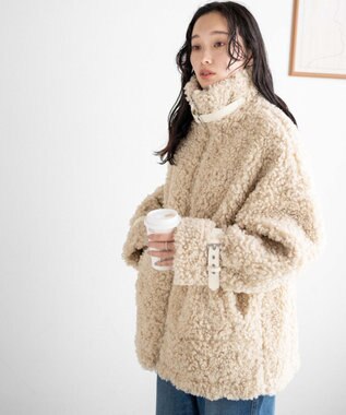 WEGO ボアフライトジャケット ライトベージュ