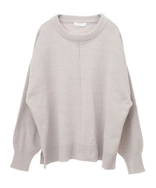 Green Parks ベロアモールリラックスサイズニットプルオーバー Light Gray