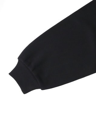 WEGO 【裏起毛】ラインストーン裏起毛ショートジップパーカー ブラック