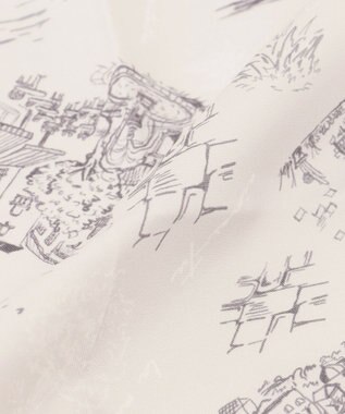 J.PRESS LADIES Sud de la France スクエア スカーフ ライトグレー系5