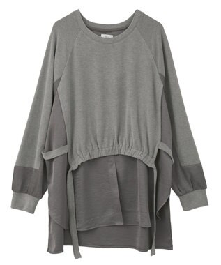 YECCA VECCA 素材MIXレイヤード起毛プルオーバー Gray