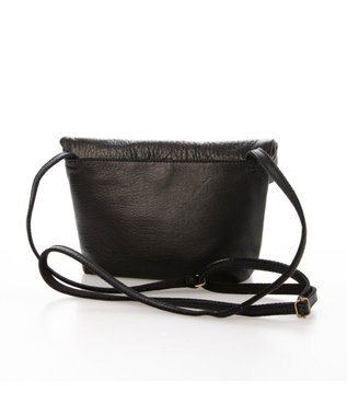 UNBILLION ペルケ perche / ガーメントレザー・サスティナブルミニショルダー ブラック