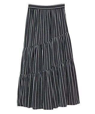 Green Parks ・ＥＬＥＮＣＡＲＥ　ＤＵＥ　ストライプフレアスカート Beige