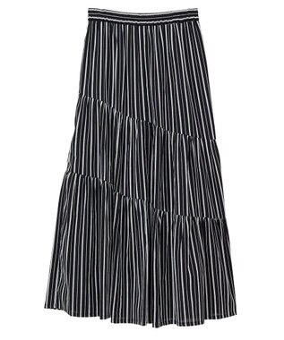 Green Parks ・ＥＬＥＮＣＡＲＥ　ＤＵＥ　ストライプフレアスカート Beige