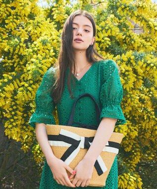 TOCCA 【大人百花掲載・消臭・洗える・WEB限定カラー有】ZELLIGE ドレス グリーン系7