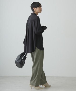 AMERICAN HOLIC バックＶギャザーブラウス Black