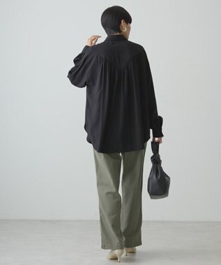 AMERICAN HOLIC バックＶギャザーブラウス Black