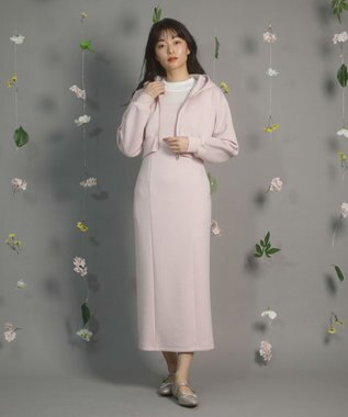 Green Parks ｄａｚｚｌｉｎ　ＳＥＴ２点パーカー＋キャミワンピース Pink