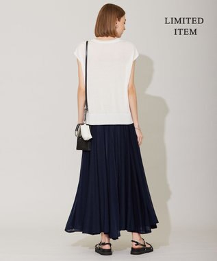 ICB 【WEB限定・洗える】SheerGloss スカート ネイビー系