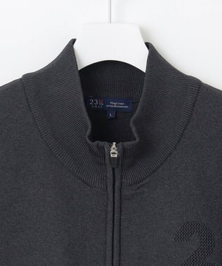 23区GOLF 【MEN】【ウォッシャブル】フルジップニットブルゾン グレー系